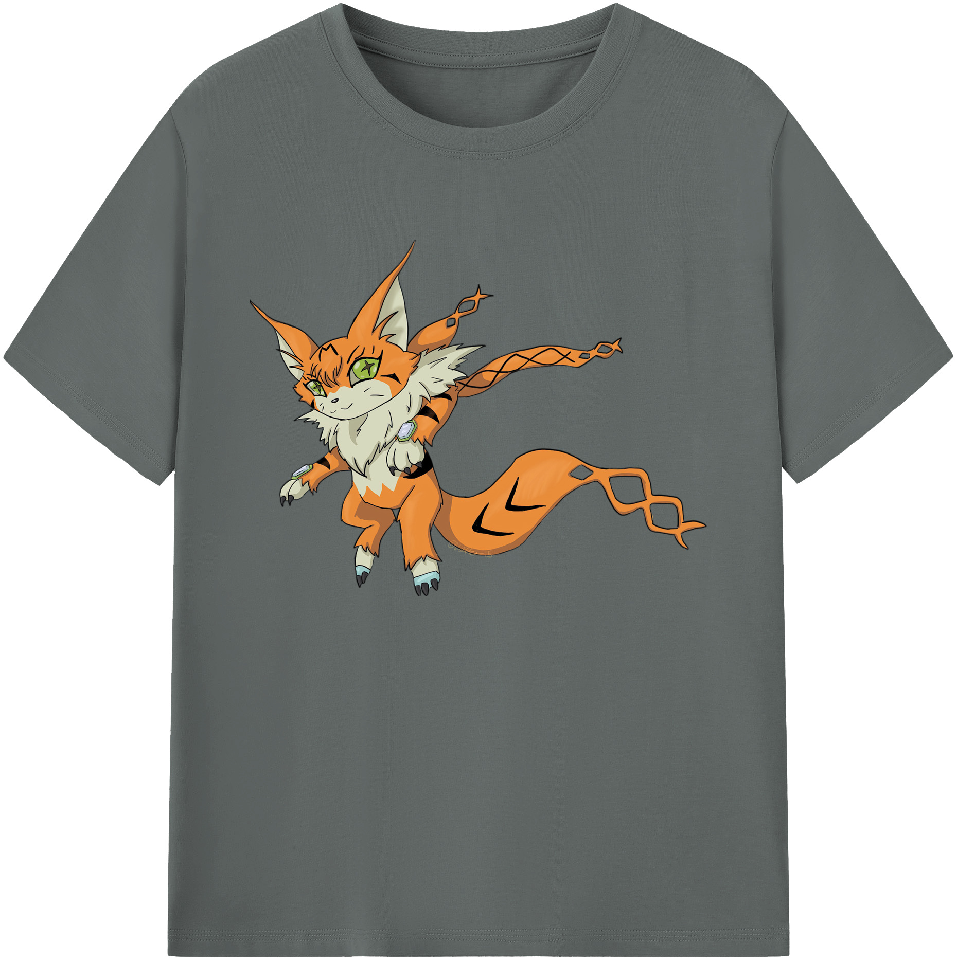 （画像用） Digimon デジタルモンスター/デジモン 綿100％ メンズ半袖Tシャツ｜肌触りやわらか＆通気性